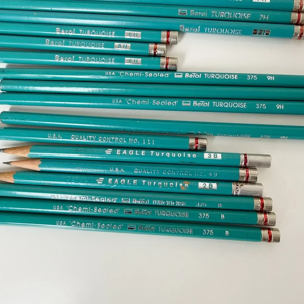 Lot of 39 Berol Turquoise Drafting Pencils